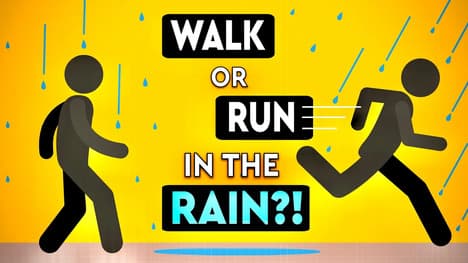 Should You Walk or Run in the Rain?