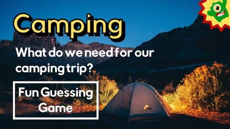 Camping Vocabulary | Fun ESL Guessing Game