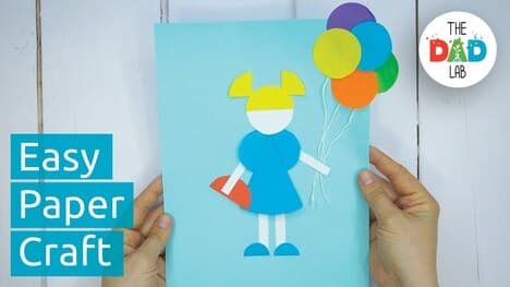 How to Make a Paper Girl Carrying Balloons