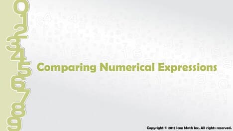 Comparing Numerical Expressions