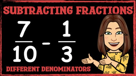 Subtracting Fractions with Different Denominators