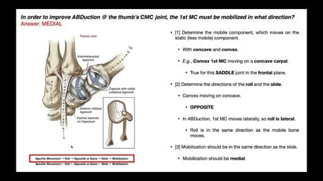 Thumb CMC Joint Mobilizations [with Convex-Concave Rules]
