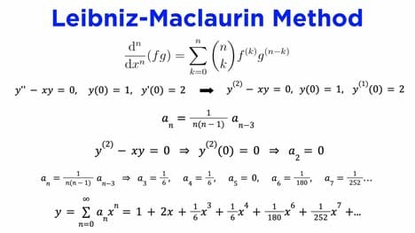 Power Series Solutions Part 1: Leibniz Method
