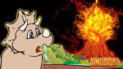 Smoke Fire Lava Volcano - Dinostory Episode 9
