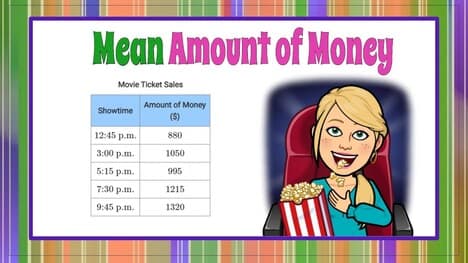 Find Mean from a Table of Values | 6.SP.B.5 💜💙