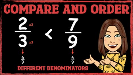 Comparing and Ordering Fractions with Different Denominators