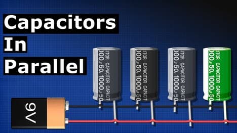 Capacitors in Parallel - calculations electronics engineering