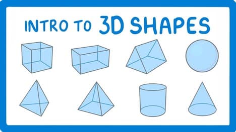GCSE Maths - The Eight 3D Shapes You Need to Know & What Vertices, Edges & Faces are #109