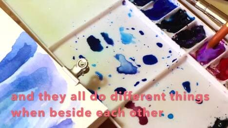 Monochrome Painting with Blue - Timelapse Watercolor Painting - Moonlight Film Still