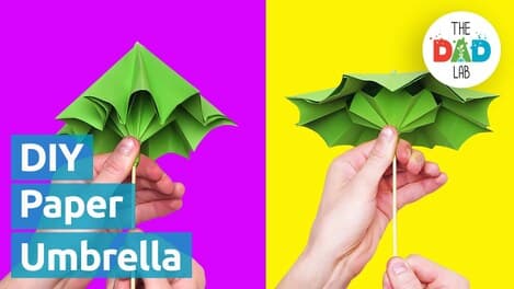 DIY Craft: Paper Umbrella that Opens and Closes