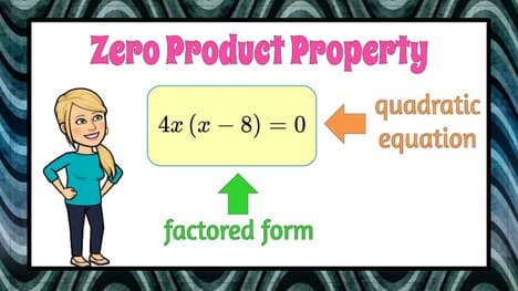Solve a Quadratic Equation Using the Zero Product Property | HS.A-REI.B.4 🖤💙
