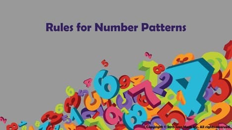 Rules for Number Patterns