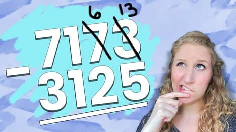 How to Borrow in Subtraction - Regrouping when Subtracting