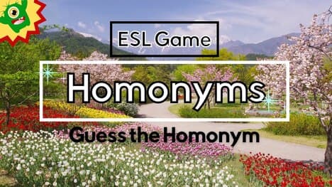 Homonyms ESL Quiz | Game with Point System | Same spelling, different meaning