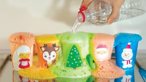 Colourful Rainbow Foam Experiment