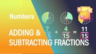 Adding and Subtracting Fractions | Numbers| Maths