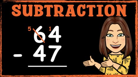 Column Subtraction: Subtracting 2-Digit Numbers