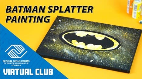 Superhero Splatter Paint Project: How To Make The Batman Logo