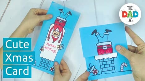 DIY Santa Stuck In Chimney Christmas Card