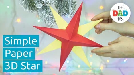 How to Make Simple 3D Paper Stars for Christmas