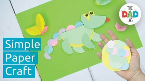 DIY Craft: 3D Paper Chameleon