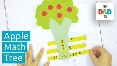 Learning Basic Addition with DIY Paper Apple Tree