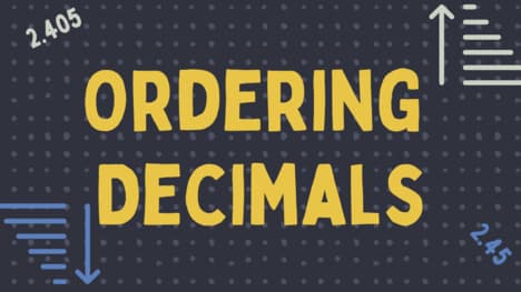 How to Order Decimals