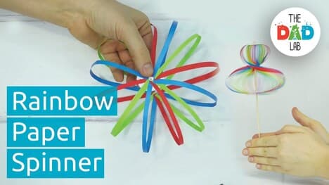 How to Make Rainbow Spinning Toy