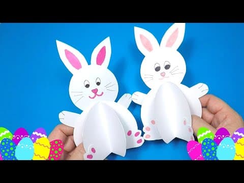 Easy Paper Crafts - How to Make a Paper Bunny Rabbit - Easter Crafts