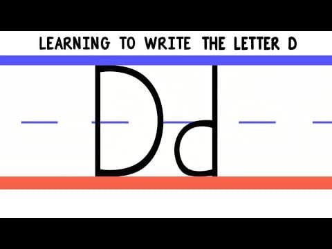 Write the letter d - abc writing for kids - alphabet handwriting by 123abctv