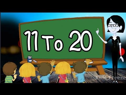 Learn numbers 11 to 20 spelling english - 11 to 20 number words