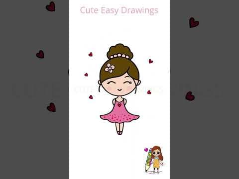 How to draw a cute doll - easy drawings 