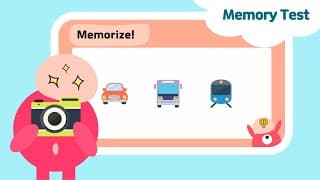 Easy memory test | Brain training game for young children and the whole family | Transportation
