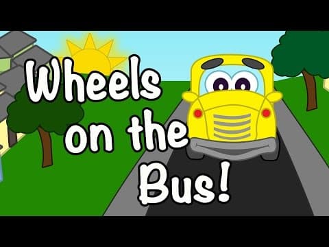 Wheels on the bus (go round and round) - song for kids - nursery rhyme - sing along