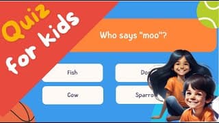 Kids Simple General Knowledge Quiz | Classroom Brain Games: Quiz Time | Animal Sound GK for Kids