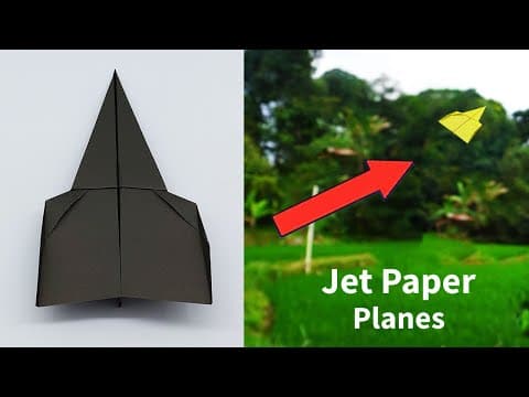 How To Make a Paper Jet Plane - Jet Paper Airplane That Flies Really Far