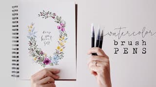 Trying Out Watercolor Brush Pens with Genuine Crafts