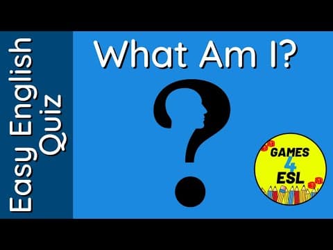 Easy english quiz - what am i?