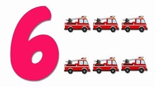 Fire Trucks Numbers | Learn numbers from 1 to 6 | Number Song