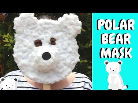 Winter Crafts for Kids - Paper Plate Polar Bear Mask