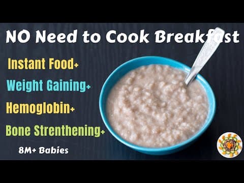 Baby Food | Weight Gaining Ragi Poha Badam Mix | Instant Baby Food No Need To Cook | Breakfast