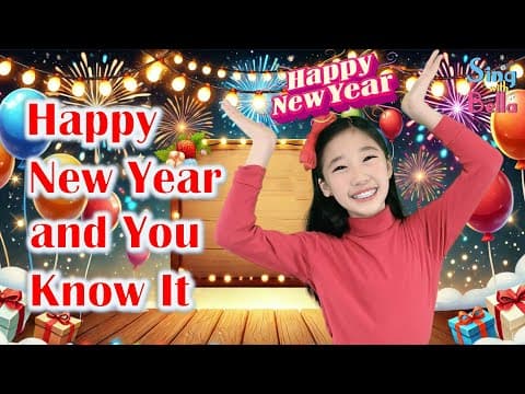 Happy New Year and You Know It w/ lyrics&actions -Kids New Year Song | Music/Lyrics by Lori&RJ Music
