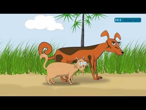 CARTOON Cat & Dog Fight Story | kutta aur billi ki kahani | cartoon wala | cartoon video hindi