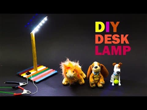 Diy Desk Lamp With Popsicle Sticks