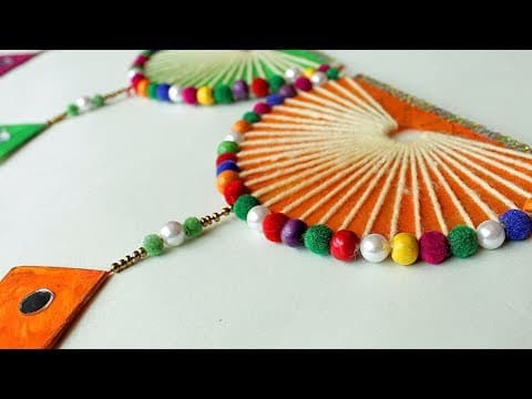 Wow - beautiful wall hanging making at home - best out of waste - diy room decor - handmade craft