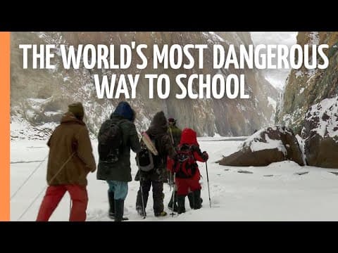 They risk their lives in the himalayas-one of the world's most dangerous ways to school