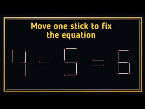 Mind blowing match trick puzzle #brainteaser #solve #games