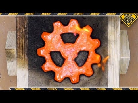 Casting A  Radioactive Copper Gear  TKOR Test Metal Foundry With Fidget Spinners and Copper Melting