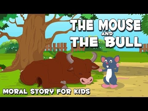 English Stories For Kids | The Mouse And The Bull | Animal Stories For Children By Aanon Animation