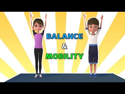 12-MIN AT-HOME CORE EXERCISES FOR KIDS: BALANCE & MOBILITY| Kids Exercise